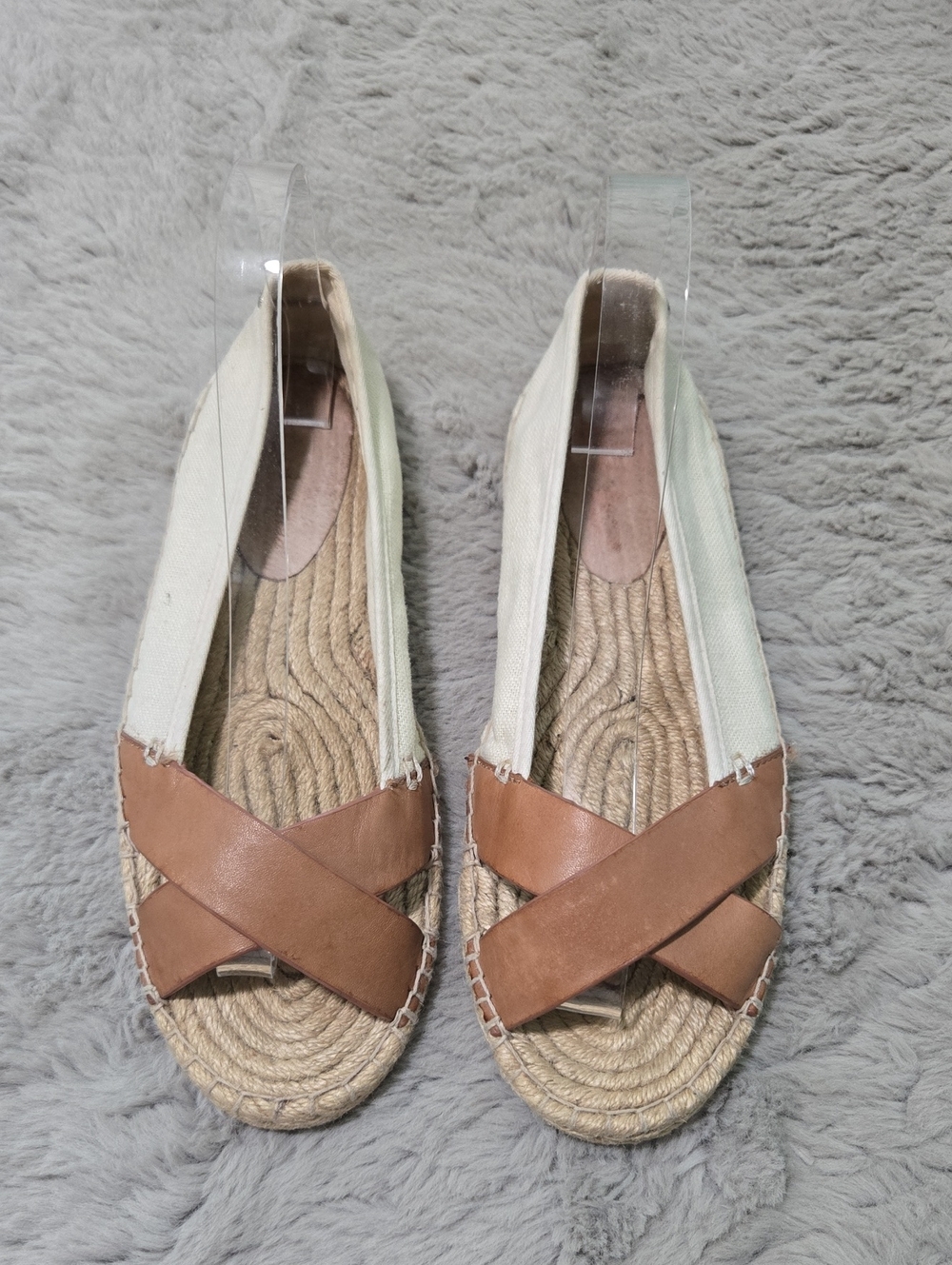 Tommy Bahama Veranda espadrille flats real leather size 8